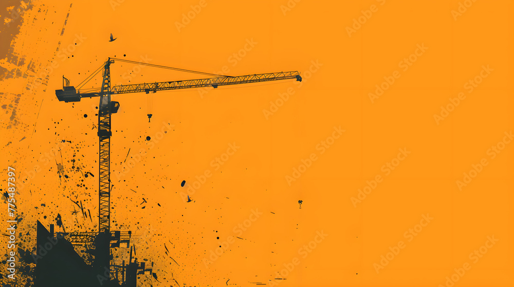 PPT background image construction theme Stock Illustration | Adobe Stock