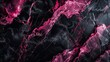 A dynamic black marble texture featuring striking streaks of white and fuchsia, ideal for contemporary and stylish designs.