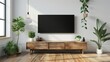 Modern Living Room Interior With Television Set