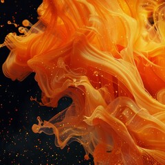 Wall Mural - Dynamic abstract background resembling flowing lava, with deep reds and oranges ::3 latex ::3 gold color ::3 yellow ::3 Job ID: fad62ad6-59ae-46d8-936a-bd95669a580c