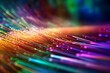 Vibrant Fiber Optics Colorful Technological Background	