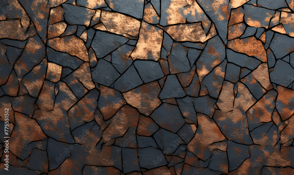 Bronze Rough Rusted Texture Cracked black Dragen Hide copper rust bronze aluminium rough Tileable ...