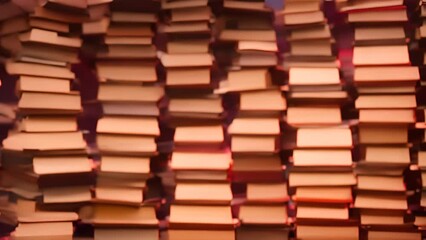 Poster - Stack of Books on Top of Each Other Generative AI