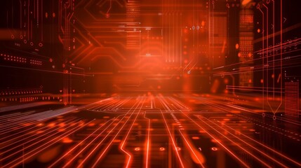 Wall Mural - abstract cyber futuristic circuit background