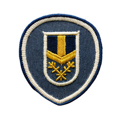 university logo embroidered patch badge isolated on transparent background