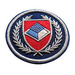 university logo embroidered patch badge isolated on transparent background