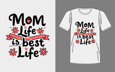 Wall Mural - Mother's Day T-shirt Design. Vector File.