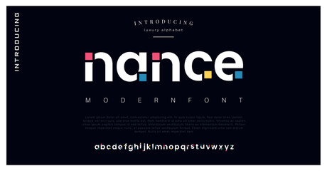 Wall Mural - Nance modern stylish small alphabet letter logo design