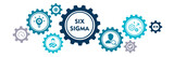 Fototapeta  - Lean six sigma concept vector illustration with text and related icons