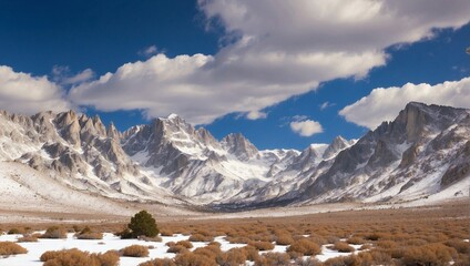 Wall Mural - landscape with snow