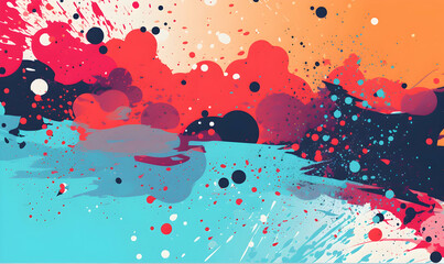 abstract grunge with colorful design illustration background