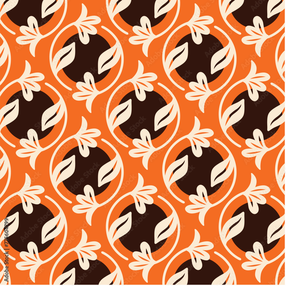 Retro 70 S Seventies Flowers Kitchen Hessian Glanoramay Designs in ...
