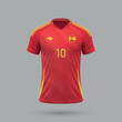 3d realistic soccer jersey Spain national team 2024
