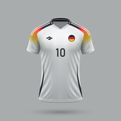 Wall Mural - 3d realistic soccer jersey Germany national team 2024