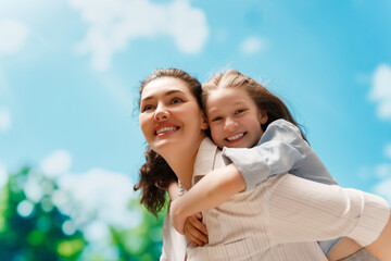 Poster - Happy family at nature