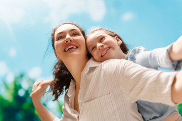 Wall Mural - Happy family at nature