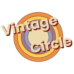 Wall Mural - circle retro sticker