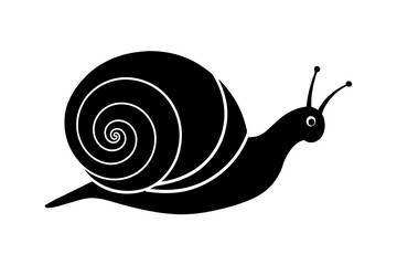 snail silhouette vector illustration