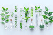 Comprehensive Botanical and Biochemical Laboratory Study on White Background
