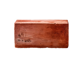 Wall Mural - Red clay brick isolated on transparent background, PNG available