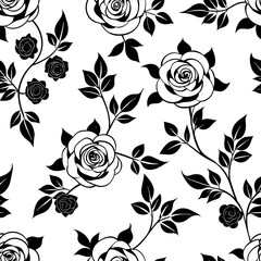 Poster - seamless floral pattern