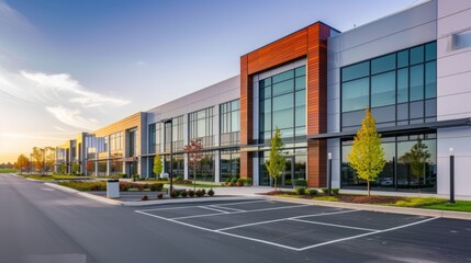 Aufkleber - Commercial properties such as office buildings, retail centers, and industrial warehouses contributing to the economic vitality and growth of local communities