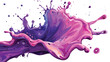 Colorful pink purple oil painting splash Flat vector