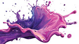Fototapeta  - Colorful pink purple oil painting splash Flat vector