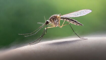 Wall Mural - Wallpaper Closeup of a mosquito insect isolated on white background