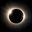 Breathtaking image of a solar eclipse, showcasing the sun's tenuous corona and a solar prominence