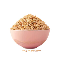 Wall Mural - Bowl of wheat seeds on a Transparent Background