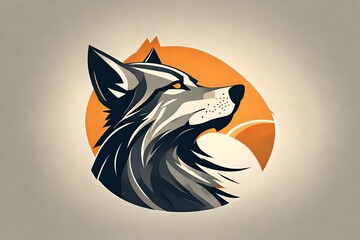 Wall Mural - wolf head illustration