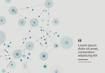 Leinwandbilder - Abstract connection lines and dots. Business success concept. Internet technology. Vector connect line