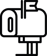 Poster - Letter box icon outline vector. Mailbox correspondence. Postal delivery service