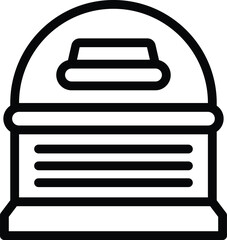 Poster - Post letterbox icon outline vector. Letters container. Correspondence delivery point