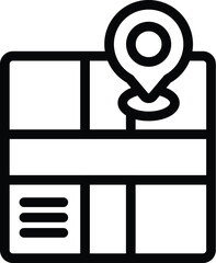 Poster - delivery location icon outline vector. client shipment address. postal express service