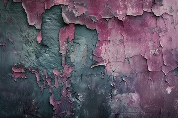 Poster - Peeling paint on a wall. Background image. Created with Generative AI technology.