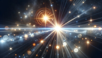 Wall Mural - abstract beautiful rays of light on black background.