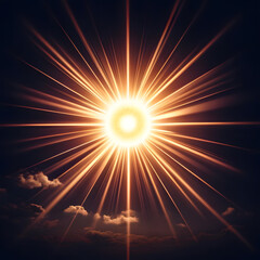 Wall Mural - abstract beautiful rays of light on black background.