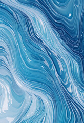 Wall Mural - shimmering aquamarine tides frozen in an abstract futuristic 3d texture isolated on a transparent background bright colourful illustration