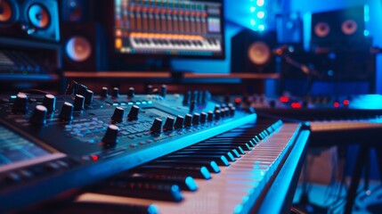 Poster - Modern Recording Studio With High-Tech Sound Equipment