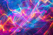 horizontal image of colourful glowing abstract lasers background