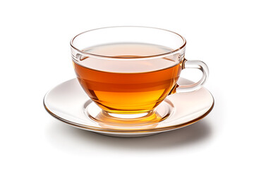 cup of tea on white background