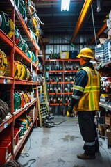 Wall Mural - Mining Supply Store Stocked With Tools, Equipment, And Safety Gear For Miners, Showcasing The Essential Resources , Generative AI