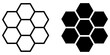Honeycomb icons. Vector illustration, EPS10