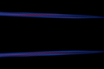 Poster - Abstract blue and red lines on a black background