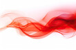 Translucent Texture of Red Smoke: Abstract Flames Isolated on White
