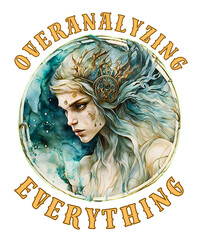 Wall Mural - Overanalyzing Everything. virgo astrology