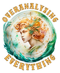 Wall Mural - Overanalyzing Everything. virgo astrology