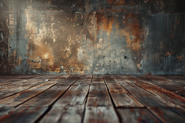 Poster - Old wooden room. Background image. Created with Generative AI technology.